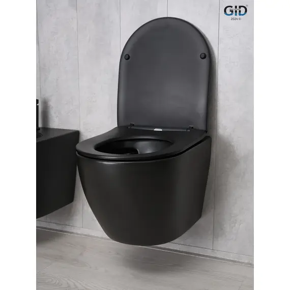 УНИТАЗ ПОДВЕСНОЙ GID BM2198 ЧЕРНЫЙ МАТОВЫЙ