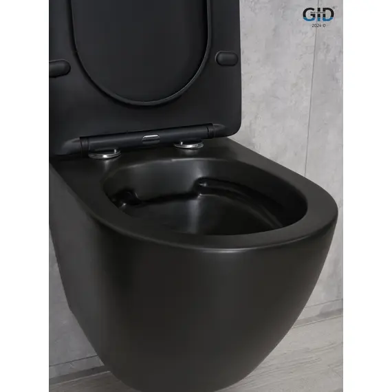 УНИТАЗ ПОДВЕСНОЙ GID BM2198 ЧЕРНЫЙ МАТОВЫЙ