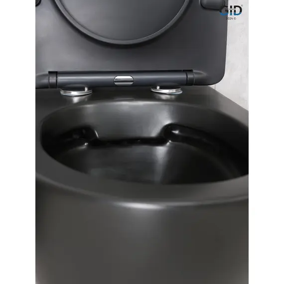 УНИТАЗ ПОДВЕСНОЙ GID BM2198 ЧЕРНЫЙ МАТОВЫЙ