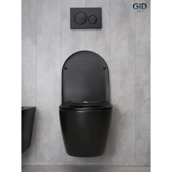 УНИТАЗ ПОДВЕСНОЙ GID BM2198 ЧЕРНЫЙ МАТОВЫЙ