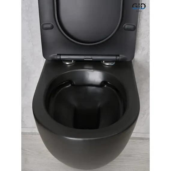 УНИТАЗ ПОДВЕСНОЙ GID BM2198 ЧЕРНЫЙ МАТОВЫЙ