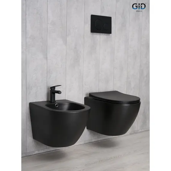 УНИТАЗ ПОДВЕСНОЙ GID BM2198 ЧЕРНЫЙ МАТОВЫЙ