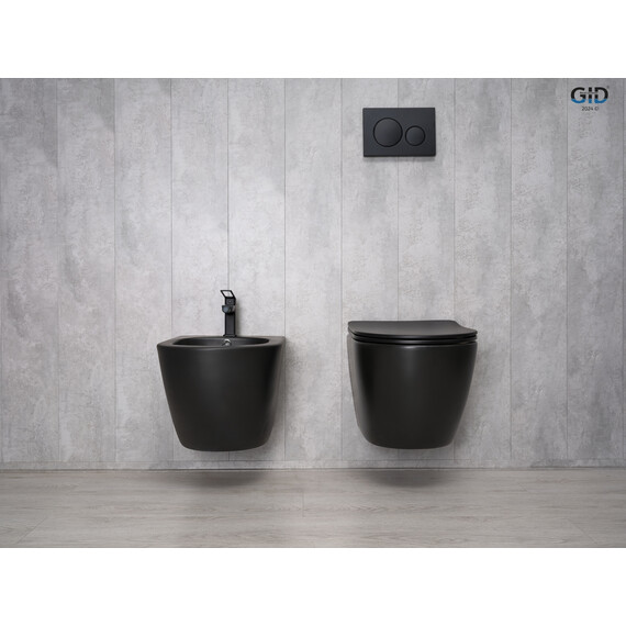 УНИТАЗ ПОДВЕСНОЙ GID BM2198 ЧЕРНЫЙ МАТОВЫЙ