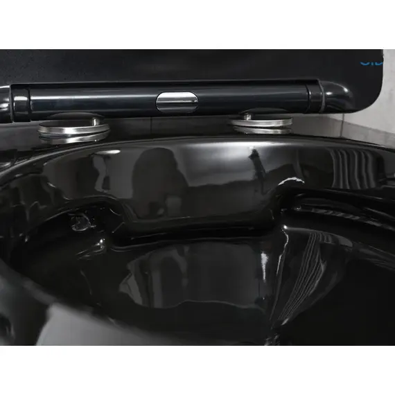 УНИТАЗ ПОДВЕСНОЙ GID BS2198 ЧЕРНЫЙ ГЛЯНЦЕВЫЙ ПОД КАМЕНЬ