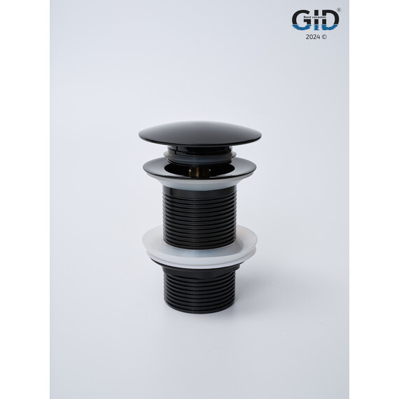 ЧЕРНЫЙ МЕТАЛЛИЧЕСКИЙ ДОННЫЙ КЛАПАН GID G-54BL БЕЗ ПЕРЕЛИВА