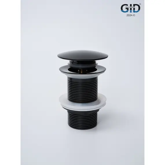 ЧЕРНЫЙ МЕТАЛЛИЧЕСКИЙ ДОННЫЙ КЛАПАН GID G-54BL БЕЗ ПЕРЕЛИВА