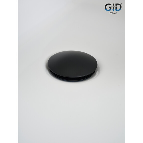 ЧЕРНЫЙ МАТОВЫЙ МЕТАЛЛИЧЕСКИЙ ДОННЫЙ КЛАПАН GID G-55BM БЕЗ ПЕРЕЛИВА