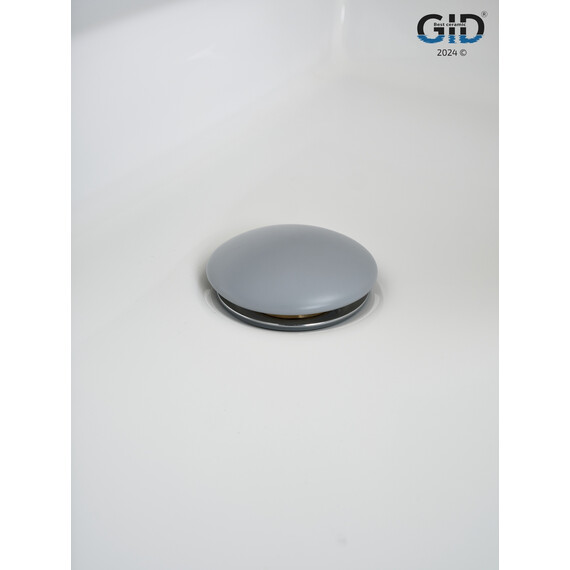 СЕРЫЙ МАТОВЫЙ КЕРАМИЧЕСКИЙ ДОННЫЙ КЛАПАН GID GMH100