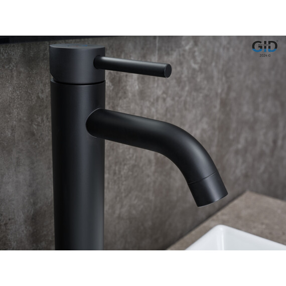 СМЕСИТЕЛЬ ВЫСОКИЙ ДЛЯ РАКОВИНЫ GID INGA SS096-BM-D SS096BMD ЧЕРНЫЙ МАТОВЫЙ