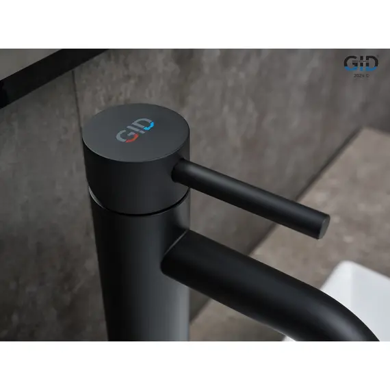 СМЕСИТЕЛЬ ВЫСОКИЙ ДЛЯ РАКОВИНЫ GID INGA SS096-BM-D SS096BMD ЧЕРНЫЙ МАТОВЫЙ