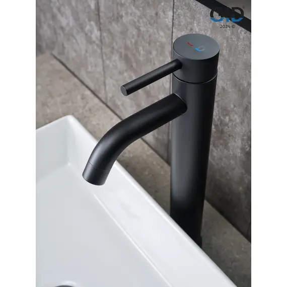 СМЕСИТЕЛЬ ВЫСОКИЙ ДЛЯ РАКОВИНЫ GID INGA SS096-BM-D SS096BMD ЧЕРНЫЙ МАТОВЫЙ