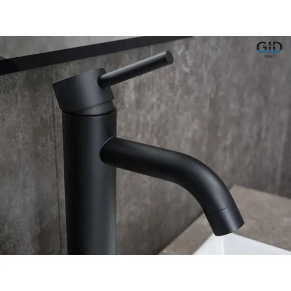 СМЕСИТЕЛЬ ВЫСОКИЙ ДЛЯ РАКОВИНЫ GID INGA SS096-BM-D SS096BMD ЧЕРНЫЙ МАТОВЫЙ