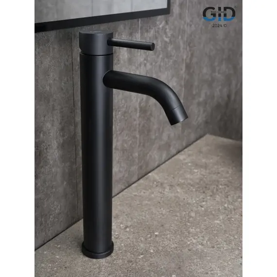 СМЕСИТЕЛЬ ВЫСОКИЙ ДЛЯ РАКОВИНЫ GID INGA SS096-BM-D SS096BMD ЧЕРНЫЙ МАТОВЫЙ