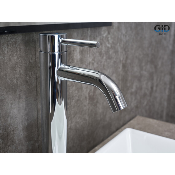 СМЕСИТЕЛЬ ВЫСОКИЙ ДЛЯ РАКОВИНЫ GID INGA SS096-CH-D SS096CHD ХРОМ