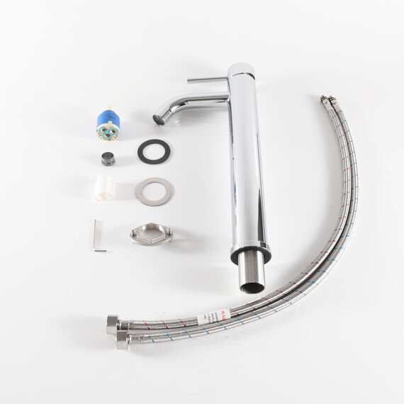 СМЕСИТЕЛЬ ВЫСОКИЙ ДЛЯ РАКОВИНЫ GID INGA SS096-CH-D SS096CHD ХРОМ