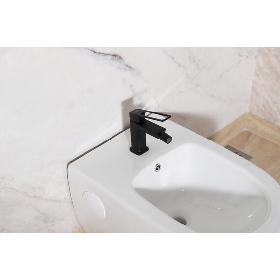 СМЕСИТЕЛЬ ДЛЯ БИДЕ GID NIAGARA L057-BM-B L057BMB ЧЕРНЫЙ МАТОВЫЙ