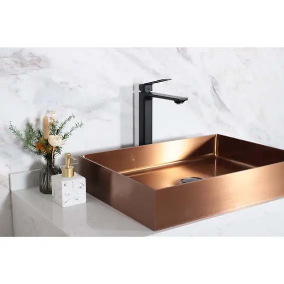 СМЕСИТЕЛЬ ВЫСОКИЙ ДЛЯ РАКОВИНЫ GID NIAGARA L057-BM-D L057BMD ЧЕРНЫЙ МАТОВЫЙ