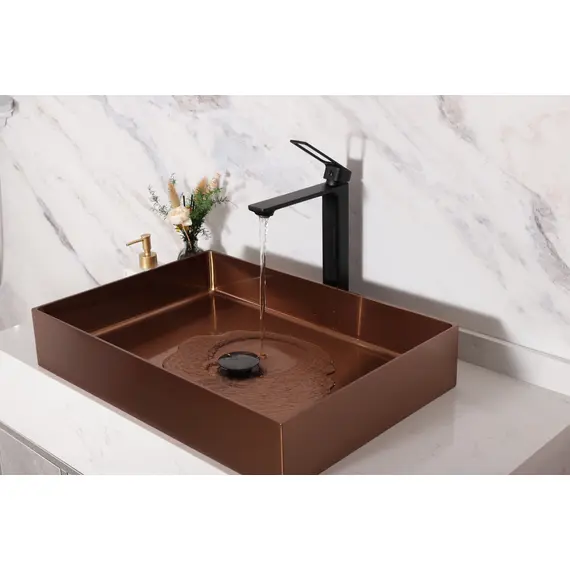 СМЕСИТЕЛЬ ВЫСОКИЙ ДЛЯ РАКОВИНЫ GID NIAGARA L057-BM-D L057BMD ЧЕРНЫЙ МАТОВЫЙ