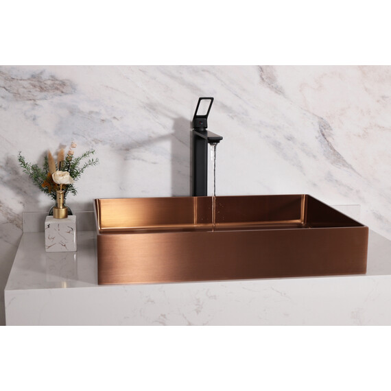 СМЕСИТЕЛЬ ВЫСОКИЙ ДЛЯ РАКОВИНЫ GID NIAGARA L057-BM-D L057BMD ЧЕРНЫЙ МАТОВЫЙ