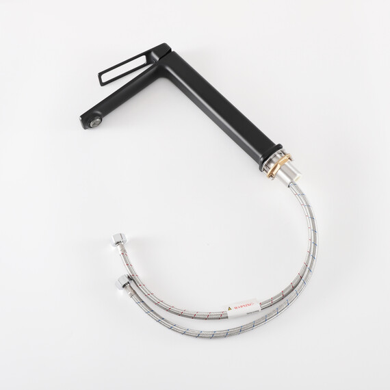 СМЕСИТЕЛЬ ВЫСОКИЙ ДЛЯ РАКОВИНЫ GID NIAGARA L057-BM-D L057BMD ЧЕРНЫЙ МАТОВЫЙ