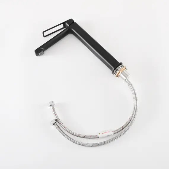 СМЕСИТЕЛЬ ВЫСОКИЙ ДЛЯ РАКОВИНЫ GID NIAGARA L057-BM-D L057BMD ЧЕРНЫЙ МАТОВЫЙ