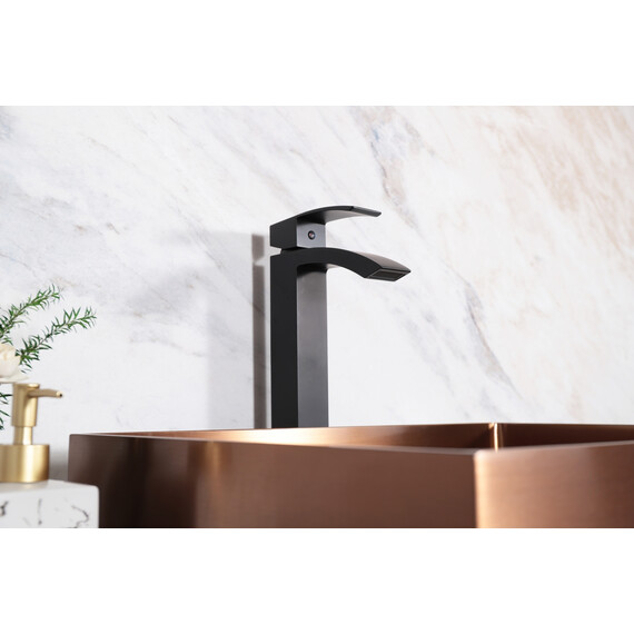 СМЕСИТЕЛЬ ВЫСОКИЙ ДЛЯ РАКОВИНЫ GID VICTORIA L120-BM-D L120BMD ЧЕРНЫЙ МАТОВЫЙ