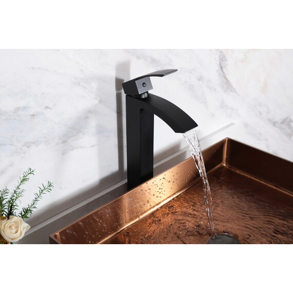 СМЕСИТЕЛЬ ВЫСОКИЙ ДЛЯ РАКОВИНЫ GID VICTORIA L120-BM-D L120BMD ЧЕРНЫЙ МАТОВЫЙ