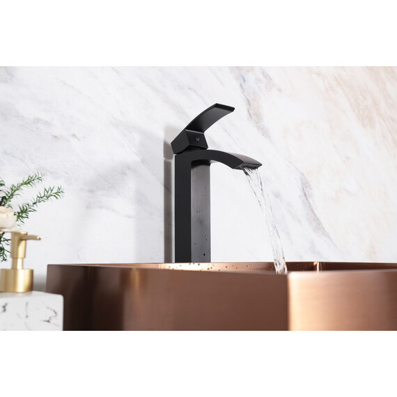 СМЕСИТЕЛЬ ВЫСОКИЙ ДЛЯ РАКОВИНЫ GID VICTORIA L120-BM-D L120BMD ЧЕРНЫЙ МАТОВЫЙ