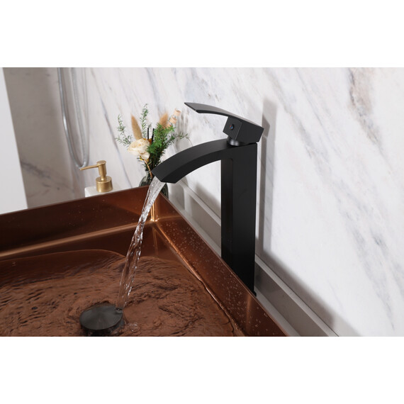 СМЕСИТЕЛЬ ВЫСОКИЙ ДЛЯ РАКОВИНЫ GID VICTORIA L120-BM-D L120BMD ЧЕРНЫЙ МАТОВЫЙ