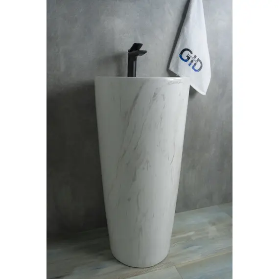 КЕРАМИЧЕСКАЯ НАПОЛЬНАЯ РАКОВИНА GID NB131WGS ПОД КАМЕНЬ ГЛЯНЦЕВАЯ