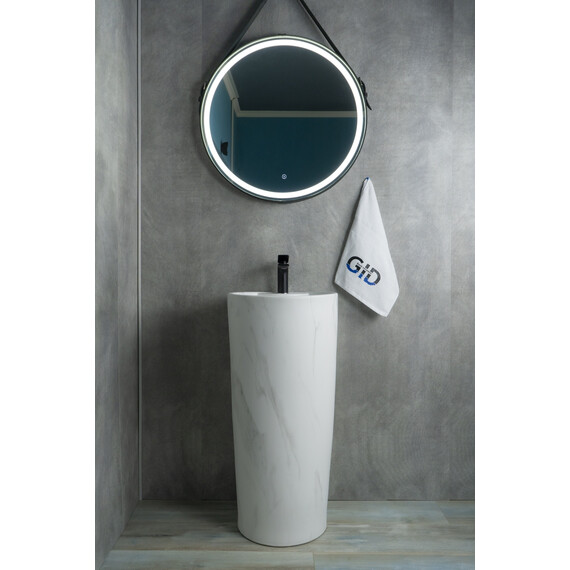 КЕРАМИЧЕСКАЯ НАПОЛЬНАЯ РАКОВИНА GID NB131WS ПОД КАМЕНЬ МАТОВАЯ