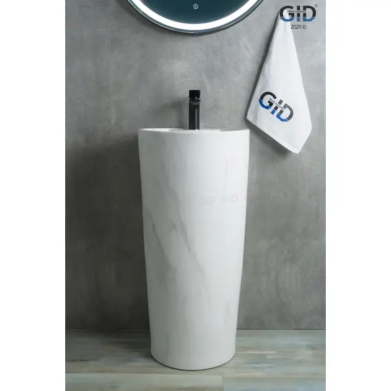 КЕРАМИЧЕСКАЯ НАПОЛЬНАЯ РАКОВИНА GID NB131WS ПОД КАМЕНЬ МАТОВАЯ