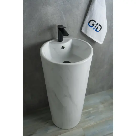 КЕРАМИЧЕСКАЯ НАПОЛЬНАЯ РАКОВИНА GID NB131WS ПОД КАМЕНЬ МАТОВАЯ