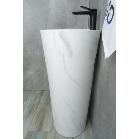 КЕРАМИЧЕСКАЯ НАПОЛЬНАЯ РАКОВИНА GID NB131WS ПОД КАМЕНЬ МАТОВАЯ