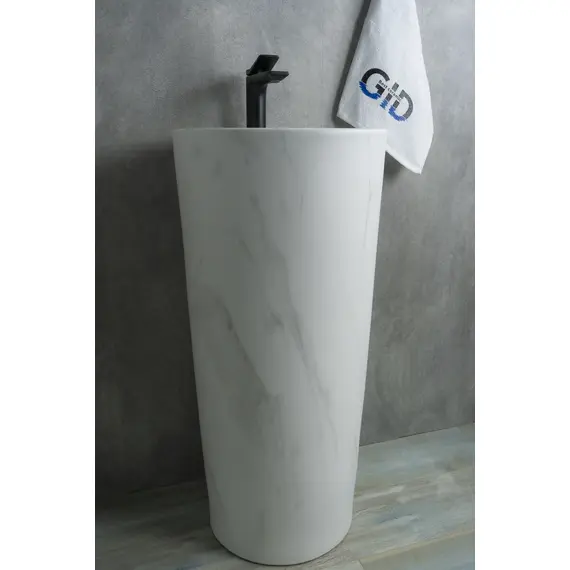 КЕРАМИЧЕСКАЯ НАПОЛЬНАЯ РАКОВИНА GID NB131WS ПОД КАМЕНЬ МАТОВАЯ