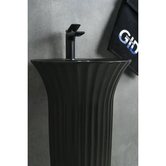 КЕРАМИЧЕСКАЯ НАПОЛЬНАЯ РАКОВИНА GID NB132BG ЧЕРНЫЙ ГРАФИТ