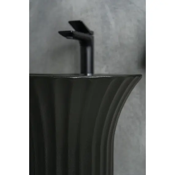 КЕРАМИЧЕСКАЯ НАПОЛЬНАЯ РАКОВИНА GID NB132BG ЧЕРНЫЙ ГРАФИТ