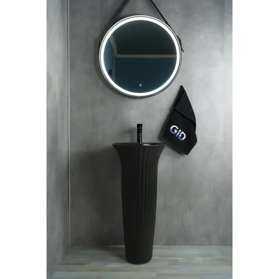 КЕРАМИЧЕСКАЯ НАПОЛЬНАЯ РАКОВИНА GID NB132BG ЧЕРНЫЙ ГРАФИТ