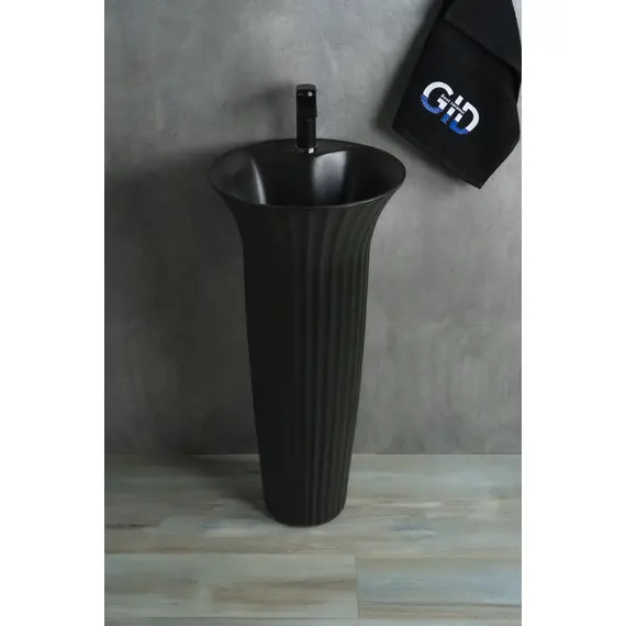 КЕРАМИЧЕСКАЯ НАПОЛЬНАЯ РАКОВИНА GID NB132BG ЧЕРНЫЙ ГРАФИТ