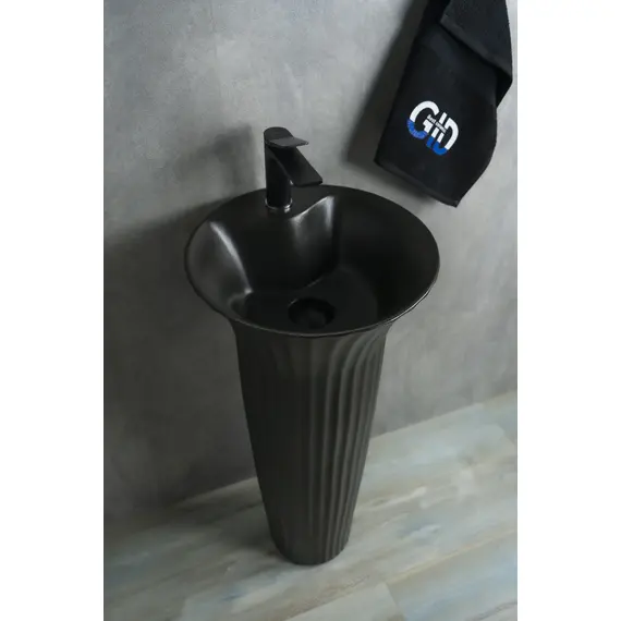 КЕРАМИЧЕСКАЯ НАПОЛЬНАЯ РАКОВИНА GID NB132BG ЧЕРНЫЙ ГРАФИТ