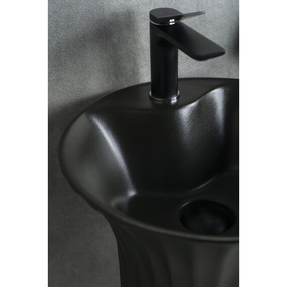 КЕРАМИЧЕСКАЯ НАПОЛЬНАЯ РАКОВИНА GID NB132BG ЧЕРНЫЙ ГРАФИТ