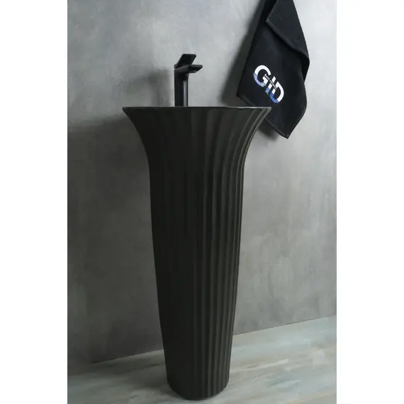 КЕРАМИЧЕСКАЯ НАПОЛЬНАЯ РАКОВИНА GID NB132BG ЧЕРНЫЙ ГРАФИТ