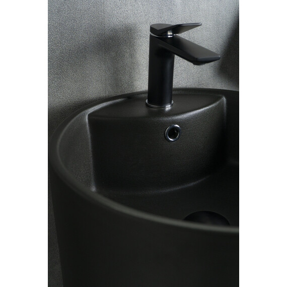 КЕРАМИЧЕСКАЯ НАПОЛЬНАЯ РАКОВИНА GID NB135BG ЧЕРНЫЙ ГРАФИТ