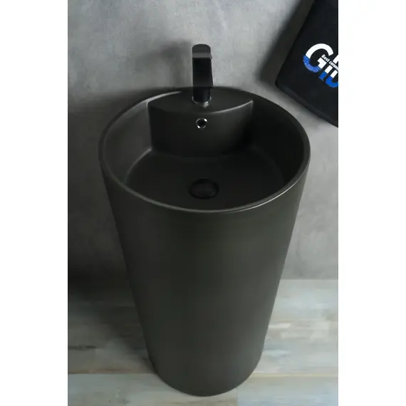 КЕРАМИЧЕСКАЯ НАПОЛЬНАЯ РАКОВИНА GID NB135BG ЧЕРНЫЙ ГРАФИТ