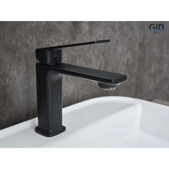 СМЕСИТЕЛЬ ДЛЯ РАКОВИНЫ GID NIAGARA L057-BM-K L057BMK ЧЕРНЫЙ МАТОВЫЙ