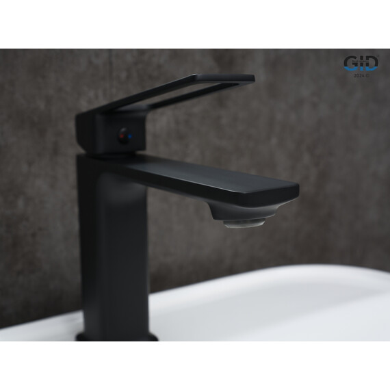 СМЕСИТЕЛЬ ДЛЯ РАКОВИНЫ GID NIAGARA L057-BM-K L057BMK ЧЕРНЫЙ МАТОВЫЙ