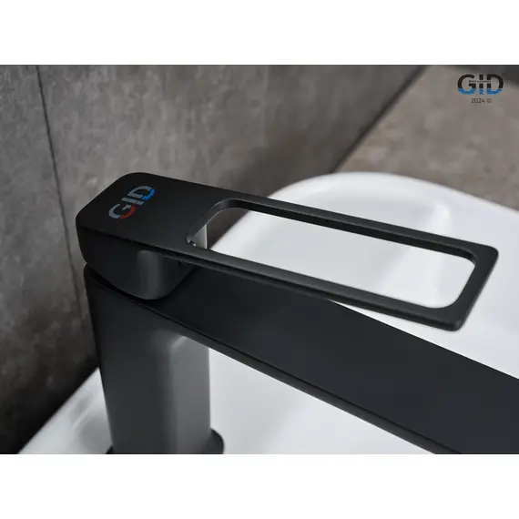 СМЕСИТЕЛЬ ДЛЯ РАКОВИНЫ GID NIAGARA L057-BM-K L057BMK ЧЕРНЫЙ МАТОВЫЙ