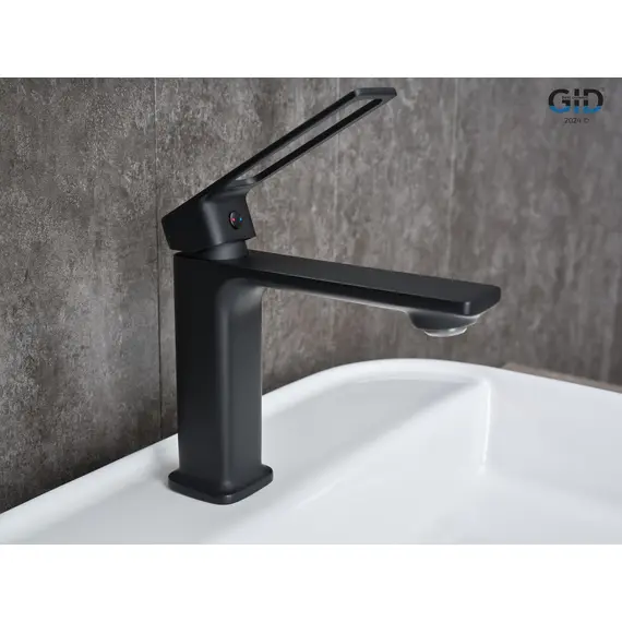 СМЕСИТЕЛЬ ДЛЯ РАКОВИНЫ GID NIAGARA L057-BM-K L057BMK ЧЕРНЫЙ МАТОВЫЙ