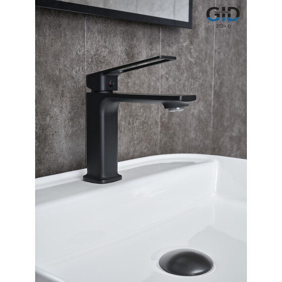 СМЕСИТЕЛЬ ДЛЯ РАКОВИНЫ GID NIAGARA L057-BM-K L057BMK ЧЕРНЫЙ МАТОВЫЙ