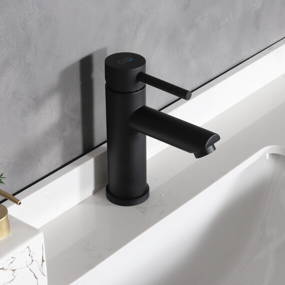 СМЕСИТЕЛЬ ДЛЯ РАКОВИНЫ GID BERLIN SS080-BM-K SS080BMK ЧЕРНЫЙ МАТОВЫЙ